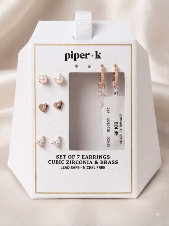 Piper K Jewelry - Piper K Rose Gold Pearl 4-Pair Earring Set  stack jewelry